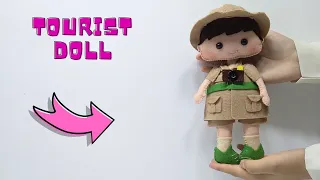 Making a tourist doll using felt😍😄 | diy felt doll |making doll for toy