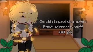 ⚠️AETHER HAREM⚠️ genshin impact characters react to random tik toks + angst? // lazy // part 6/?