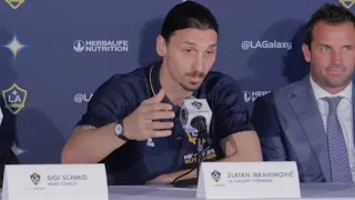 ZLATAN IBRAHIMOVIC'S FIRST LA GALAXY PRESS CONFERENCE