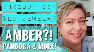 Thredup Jewelry Unboxing! What did I get in this DIY 5LB Box? Amber, Pandora & MORE!
