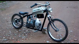 Homemade moped from the Ural chainsaw