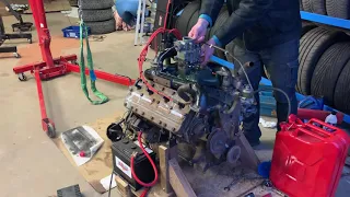 Cadillac 1948 346 flathead running for the first time after rebuild :)