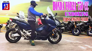 HONDA FORZA 750 UNBOXING | FIRST ENGINE START