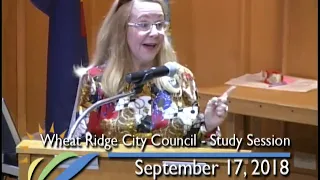 Wheat Ridge City Council Study Session 09-17-18