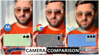 Motorola Edge 40 vs Pixel 7a vs Vivo V27 Camera Comparison | Moto Edge 40 Camera Review