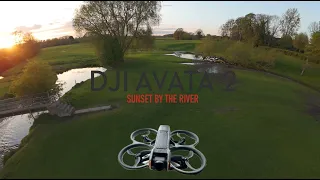 DJI AVATA 2: Sunset by the River (& following paramotor) #fpv #drone #djiavata2 #dji #sunset