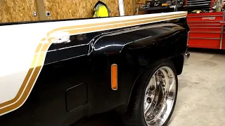 Art's incredible Cummins powered Chevy dually pickup,  pulls a mild mannered 600hp drag boat.