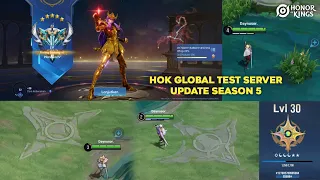 Test Server HoK Global Update S5 | New UI, Update Map and more - Honor of Kings
