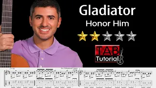 Gladiator (Honor Him) by Hans Zimmer | Classical Guitar Tutorial + Sheet & Tab