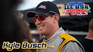 NASCAR Star Kyle Busch races at Lee USA Speedway