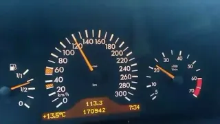 W210 E55 AMG Top speed acceleration 300 Km/h