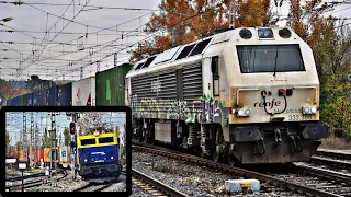 Ferrocarril Español/ Trenes de mercancías por Aranjuez. Japonesa 269, 335, 333 y 253 #renfe