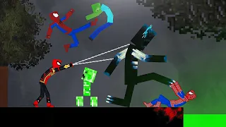 Spider-Man vs Minecraft Creatures in People Playground