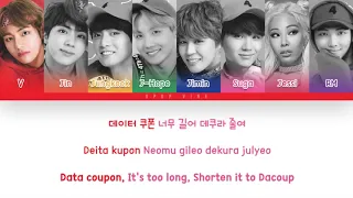 BTS 방탄소년단 X JESSI   SK Telecom텔레콤 Deku데쿠 Color Coded Lyrics Han Rom Eng