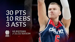 Kristaps Porzingis 30 pts 10 rebs 2 blks vs Pistons 21/22 season