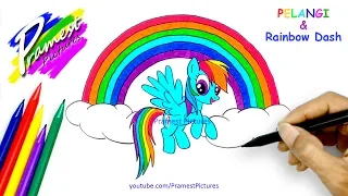 Rainbow Dash Pelangi | Menggambar dan Mewarnai Gambar My Little Pony