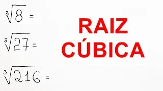 RAIZ CÚBICA de 8, de 27 e de 216