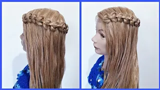 TRENZA DOBLE NUDO EN CASCADA | Trenzas fáciles | La reina de las trenzas