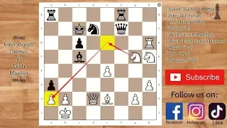 Diemer's Queen sacrifice gone wrong | Mueller vs Diemer (1981)