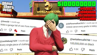 I Let My Viewers Spend My ENTIRE GTA Bank Account ($100,000,000)