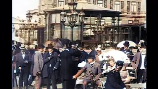 1898 Netherlands Hague Scheveningen Boulevard - Old film in color #Shorts