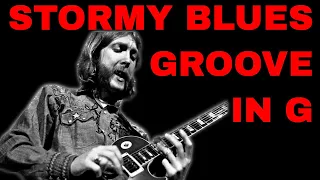 Stormy Monday Groove | Slow Blues Guitar Jam Track in G (57 BPM)