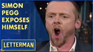 Simon Pegg Exposes Himself To His Family | Letterman