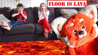 The Floor is Lava with Turning Red in Real Life at My PB and J House!