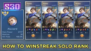 HOW TO WINSTREAK USING ALUCARD IN SOLO RANK GAME!?