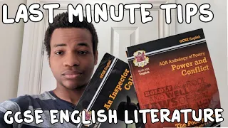 Last Minute Tips for GCSE English Literature | From a GRADE 9 Student