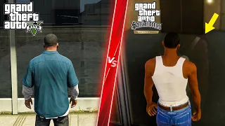 GTA 5 Next Gen Remastered vs GTA San Andreas Definitive Edition - Physics And Graphics Comparison!