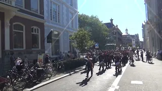 Marinierskapel der Koninklijke Marine  vertrekt na afloop Ceremonie Geloofsbrieven van Paleis