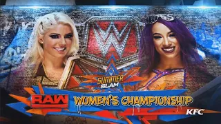WWE 2K17 Summer Slam Alexa Bliss vs Sasha Banks Raw Women's Championship