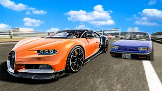 Racing BUGATTI'S Through AI TRAFFIC in BeamNG Drive Mod Multiplayer!