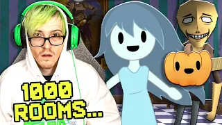 I survived 1000 rooms of "Cute" Jumpscares in 1 video...