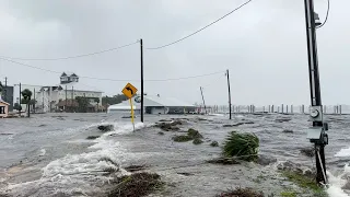 Storm Surge From Hurricane Idalia Floods Steinhatchee Florida