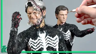 I Sculpted Venomized Spiderman | 3D Print Silicone 1/6 Hot Toys Custom Tom Holland