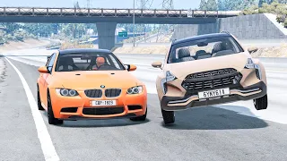 High Speed Traffic Car Crashes #116 - BeamNG Drive | CrashBoomPunk