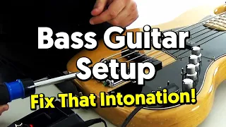 How To Easily Setup Your Bass Guitar Intonation (and fix all those tuning problems!!)