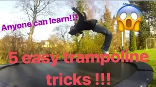 TOP 5 EASIEST TRAMPOLINE TRICKS!