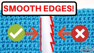 How to CROCHET SMOOTH EDGES for SC and HDC - Straight Edges