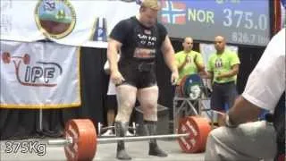 Carl Yngvar Christensen 1132.5kg total @ +120 - 3rd place IPF Worlds Championships 2012