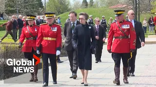 Princess Anne pays respects to slain RCMP officers in 2014 shooting in Moncton, NB