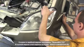 Как снять фару Nissan Primera p12