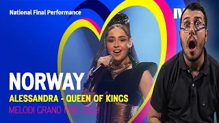 Italian Reacts To Alessandra - Queen Of Kings | Norway 🇳🇴 | Eurovision 2023