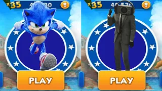 Sonic Prime Dash vs Skibidi Toilet Cameraman - Movie Sonic vs All Bosses Zazz Eggman All Characters