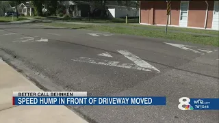 City of Tampa removes speed hump in front of man's driveway