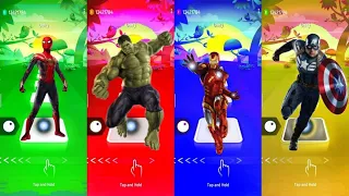 Spider man VS Hulk VS Captain America VS Ironman | Tiles Hop