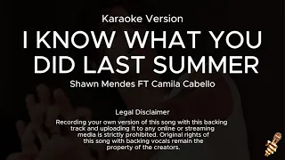 Shawn Mendes ft Camila Cabello - I Know What You Did in Summer (Karaoke Version)