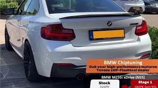 380HP BMW M235i XDRIVE F23 STOCK VS STAGE 1 TUNED ACCELERATION 0-100 326HP N55 - BERKPERFORMANCE